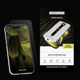 Hammer Glass Xpress Protect iPhone Air / Ochranné sklo / 9H / s inštalačným rámčekom (GP_000074)