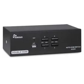 Inter-tech AS-42HA / KVM prepínač / HDMI / 4 porty / USB / audio / kovové prevedenie (88887244)
