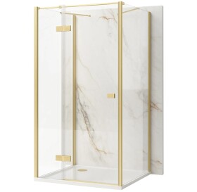 REA/S - Sprchovací kút Atlas 120x100 Brush Gold vľavo KPL-K4976