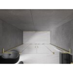 MEXEN/S - Velar L Duo posuvné sprchové dvere 180, transparent, zlatá kartáčovaná 871-180-003-02-55