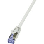 LogiLink CQ3072S RJ45 sieťové káble, prepojovacie káble CAT 6A S/FTP 5.00 m sivá samozhášavý, s ochranou 1 ks; CQ3072S