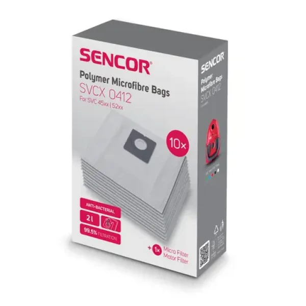 Sencor SVCX 0412 Mikrovlákenné vrecká do vysávača 10ks (8590669379361)