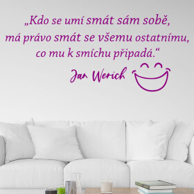 Veselá Stena Samolepka Slogan Jana Wericha Farba: fialová, Veľkosť: 100 x 42 cm