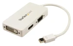 StarTech Adaptér Mini DisplayPort na VGA/DVI/HDMI biela / Videoadaptér / 1920 x 1200 px / 0,15 m (MDP2VGDVHDW)