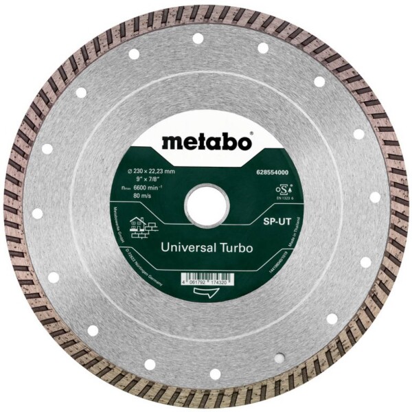 Metabo 628554000 diamantový rezný kotúč Priemer 230 mm Ø otvoru 22.23 mm betón 1 ks; 628554000