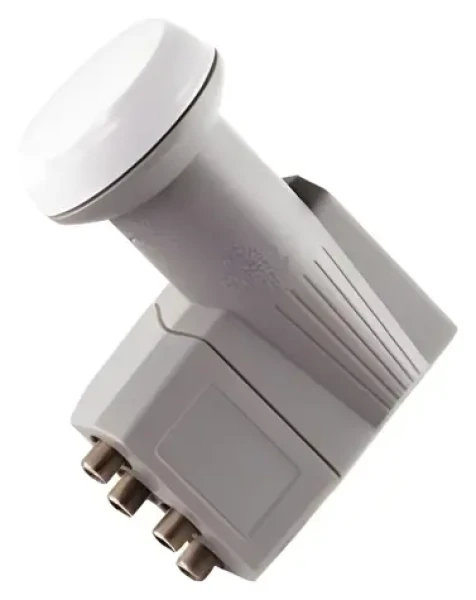 Schwaiger Quad LNB sivá / LNB konvertor / 4 výstupy / Zosilnenie 62 dB / F konektor (LNB4)
