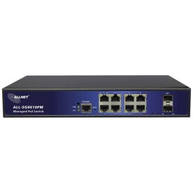 Allnet ALL-SG8610PM sieťový switch 8 + 2 porty 10 / 100 / 1000 MBit/s funkcia PoE; A193997