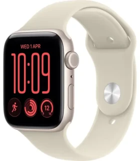 Apple Watch SE 3 (2026) GPS+Cellular 40mm Hviezdne biele hliníkové telo - Pieskový športový remienok S/M / 130-180 mm (MJLC4MP/A)