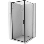 MEXEN/S - Exo sprchovací kút dvere krídlové 90 x 90, transparent, čierna 8181-090-090-70-00