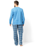 Pánske pyžamo Key MNS 626 B25 dĺžka/r M-2XL modrá XXL