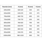 MEXEN/S - Exo sprchové dvere krídlové 70, transparent, čierna 8181-070-000-70-00