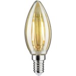 Paulmann 28705 LED En.trieda 2021 F (A - G) E14 sviečkový tvar 4.7 W = 37 W zlatá (Ø x v) 35 mm x 98 mm 1 ks; 28705