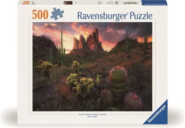 Ravensburger Puzzle: Kaktusy za súmraku /500 dielikov/ od 12 rokov