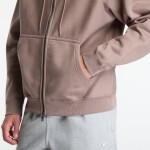 Mikina Nike Solo Swoosh Men's Full-Zip Fleece Hoodie Mink Brown/ Mink Brown/ White XL