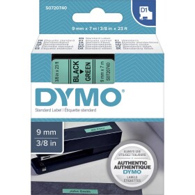 Páska do štítkovača DYMO D1 40919 Farba pásky: zelená Farba písma:čierna 9 mm 7 m; S0720740