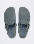 Birkenstock Boston Suede Leather Basalt Gray Tonal FB 40