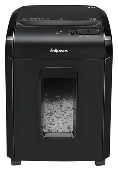 Fellowes 10 M / Skartovač / 10 listov 70g papiera / mikrorez 2×12 mm / Šírka vstupu 220 mm / P-5