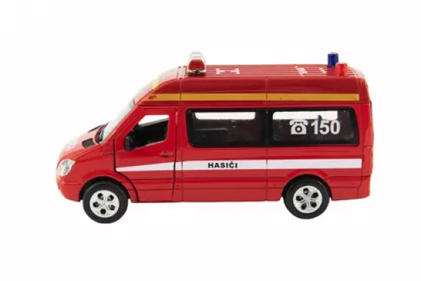 Rappa Auto hasiči kovové 15cm na batérie so svetlom so zvukom