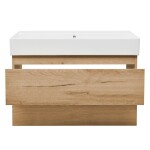 Kúpeľňová skrinka 2 zásuvková s umývadlom SAT B-Way 99x50x45 cm dub mat BWAY2100OAKU2BI BWAY2100OAKU2BI