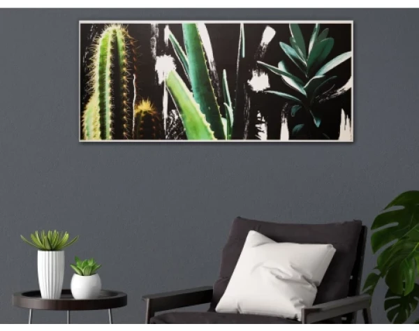 Obraz na stenu Boho kaktusy, 150x65 cm%