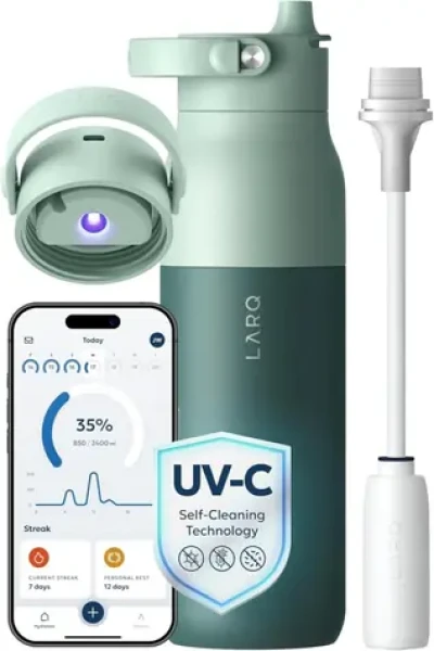 LARQ PureVis 2 680ml eucalyptus green / nerezová samočistiaca fľaša na pitie / UV sterilizácia (BWEG068A)