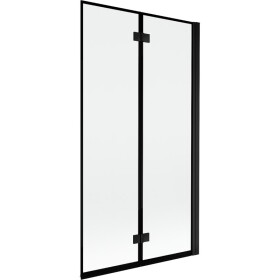 MEXEN - MIST vaňová zástena 100x150 cm 6mm 2-s, čierna, okraj, pravá 8A9-100-002-70-70-P