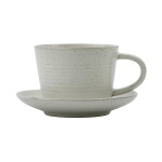 House Doctor Šálka s tanierikom PION sivobiely 230 ml