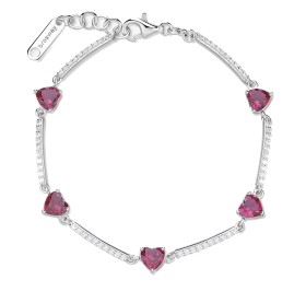 Brosway Romantický strieborný náramok Fancy Passion Ruby FPR118