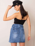 Dámská sukně s opaskem model 15537094 - FPrice Velikost: L, Barvy: jeans-modrá