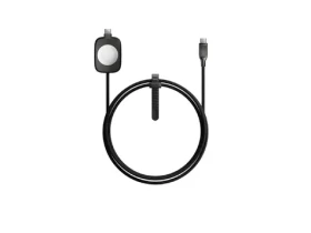 Nomad Universal Pletený Kábel pre Apple Watch 100W 1.5m čierna / Univerzálny kábel pre Apple Watch Airpods USB-C žiari (NM014780858)