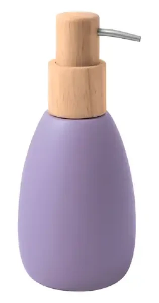 Spirella Sven dávkovač mydla matne levanduľový / polyresin / drevo / 260 ml