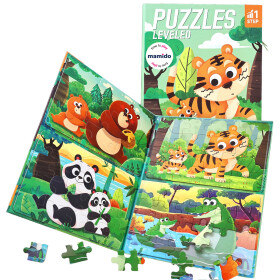 Mamido Mamido Magnetické puzzle 4v1 zvieratká MT1571