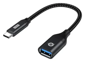 Conceptronic Adaptér USB-C - USB-A čierna / Adaptér / USB 3.2 Gen 2 / 10 Gbit/s / 0,2 m (ABBY18B)