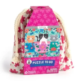 Mudpuppy Puzzle Mačiatka v hrnčeku na čaj v látkovom vrecúšku
