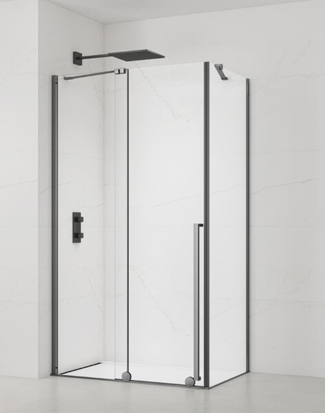 Sprchovací kút obdĺžnik 120x80 cm SAT Xmotion PVD Gun metal SATBWIXM120S80GM