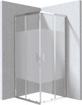 DEANTE - Sprchovací kút Funkia Evo štvorcový, štvorcový, 90x90 cm - vzor pruh KYC_0E99P