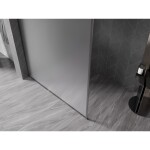 MEXEN/S - Kyoto-XF Sprchová zástena WALK-IN s rámom 90 x 202, dekor 10 mm, grafit kartáčovaná 800-090-104-66-30-X