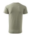 Základné pánske tričko svetlej khaki farby 3XL