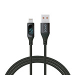 SAVIO CL-173 USB-C - Lightning kábel 1m čierna / displej (KBASAVUSB0025)