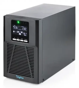 Digitus UPS Tower OnLine 1000VA čierna / Záložný zdroj UPS / 1000 VA / 1000 W / 4X IEC C13 / USB / RS-232 (DN-170130)
