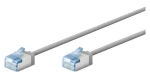 Goobay CAT6A U/UTP Slim sivý / Patch kábel / 0,15 m (74304)