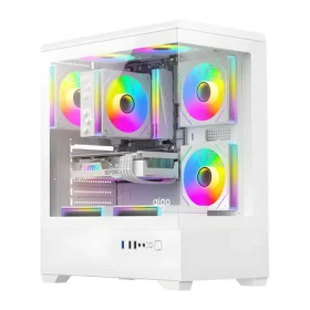 DarkFlash C365 biela / Skriňa / E-ATX / ATX / M-ATX / ITX / 5× 120 mm ventilátor / Tvrdené sklo (C365 WHT +5F)