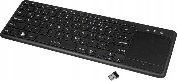 LogiLink LogiLink Tastatur Wireless mit Touchpad, 2,4 GHz, schwarz
