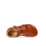 Detské barefoot sandále CRAVE SHELLWOOD Cognac, hnedá - 31