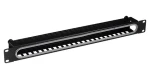EFB 699999NTS.1 čierna / Vyväzovací panel / 19" / 1U / s krytom (699999NTS.1)