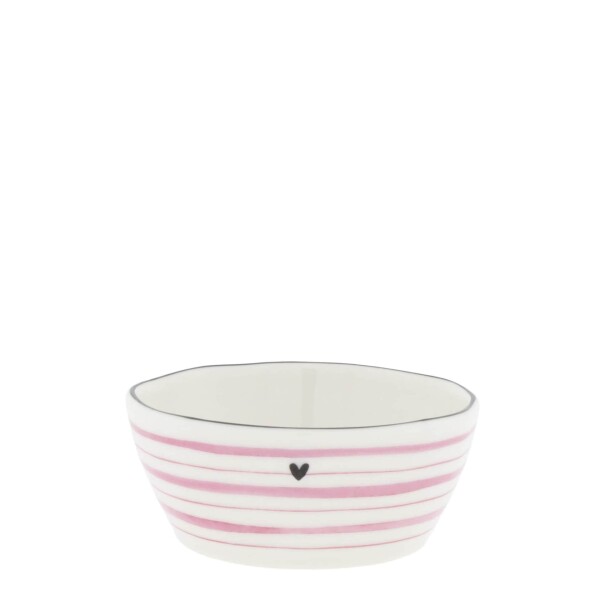 Bastion Collections Keramická mištička Pink Print 80 ml Prúžky