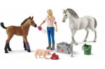 Schleich Farm World 42486 Návšteva lekára u kobyly a žriebäťa