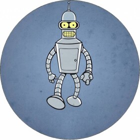 Jedlý papier Futurama Bender na šedém pozadí 19,5 cm - Pictu Hap - Pictu Hap
