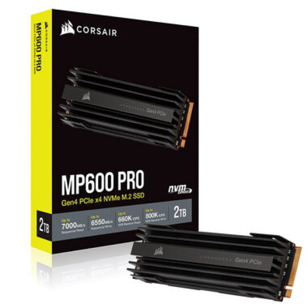 Corsair MP600 PRE 2TB / M.2 / NVMe PCIe 4.0 x4 / 3D TLC / R: 7000MBps / W: 6550MBps / MTBF 1.7mh / 5y (CSSD-F2000GBMP600PRO)