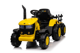 Mamido Mamido Detský elektrický traktor s vlečkou 12V 7Ah žltý
